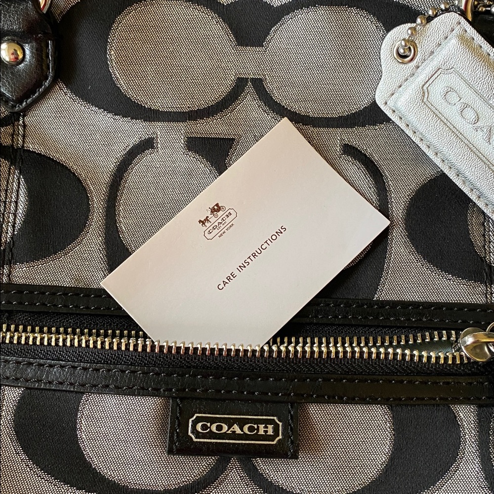 Coach Vintage Black and Gray Signature Tote Bag EXCELLENT CONDITION - Picture 9 of 9